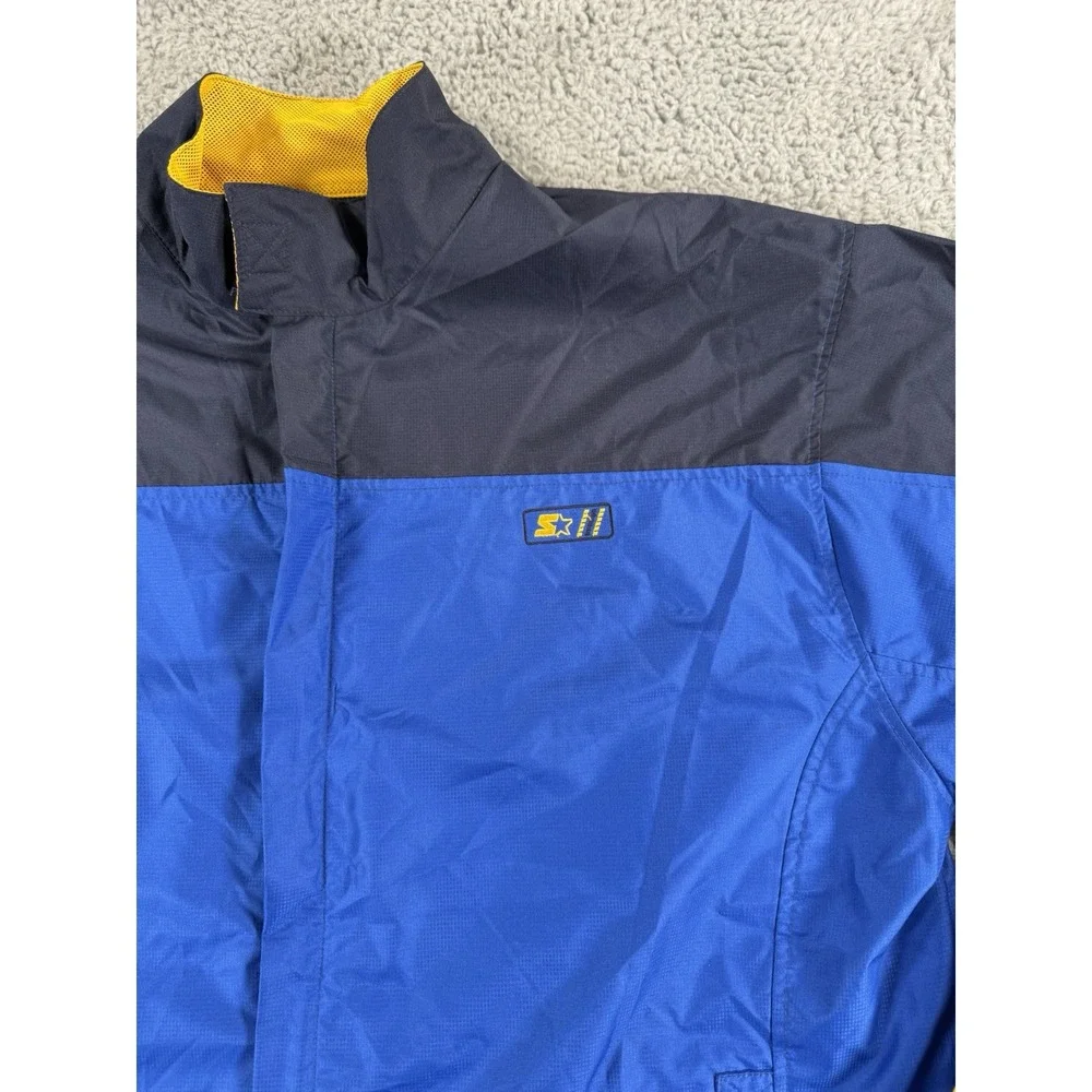 Vintage Starter Windbreaker Jacket Mens Large Blue‎ Lightweight Full Zip Lined